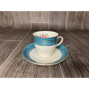 Vintage Aynsley John England Porcelain Demitasse Saucer C185 Pattern Mini Tea